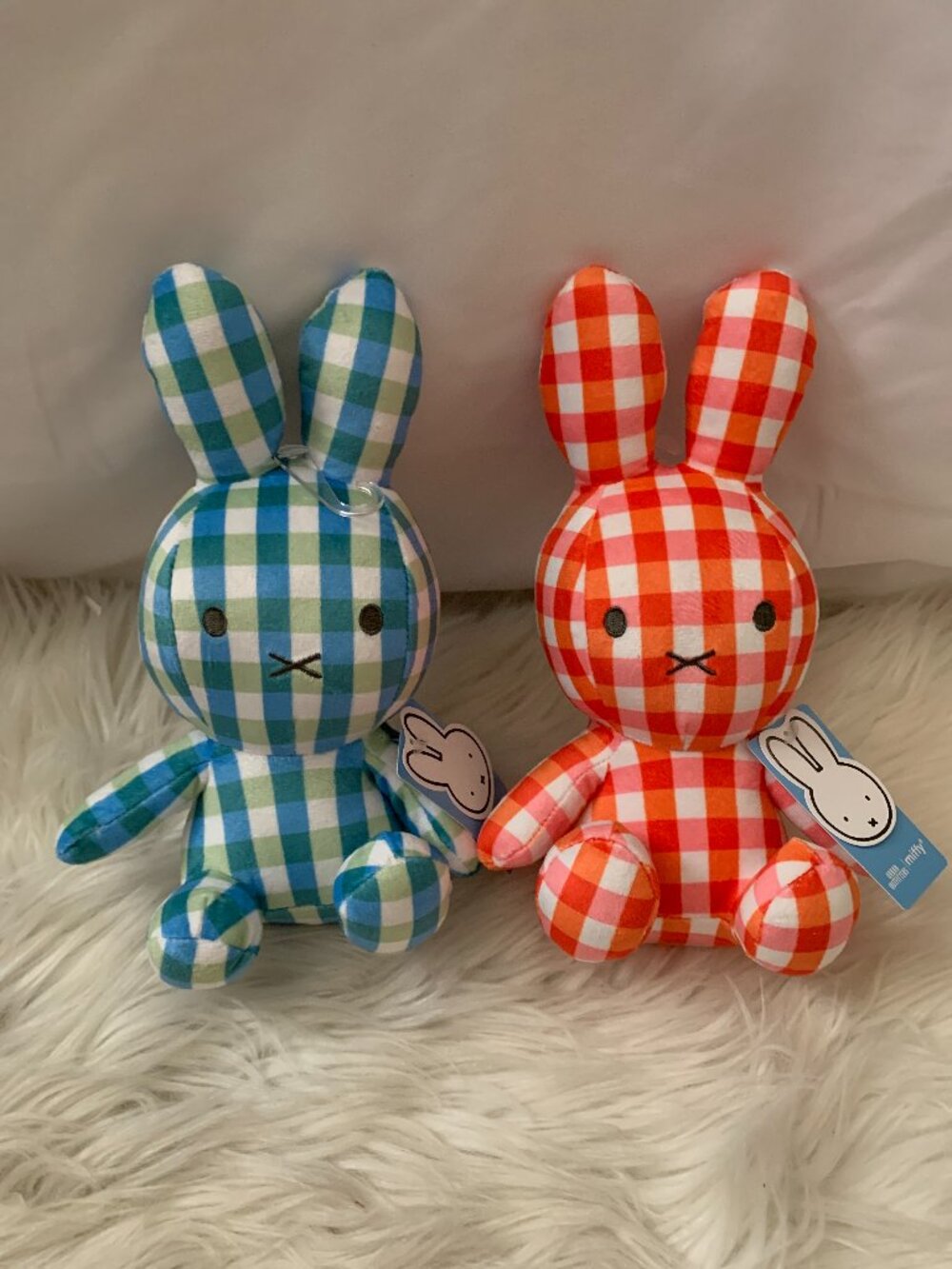 MIFFY x URBAN OUTFITTERS Gingham Stuffed Miffy Set of 2